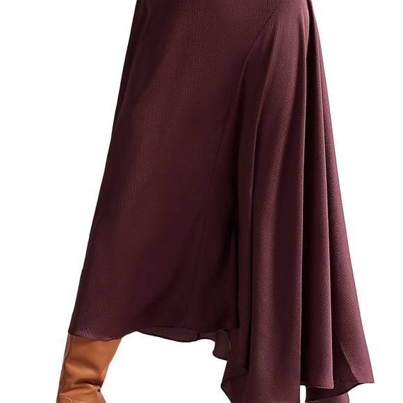 Ted Baker Terra Asymmetric Midaxi MIDI High Low Silky Skirt  Size Medium US 6 - Picture 4 of 10